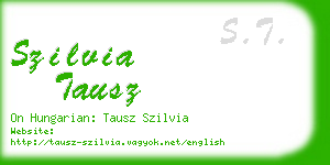 szilvia tausz business card